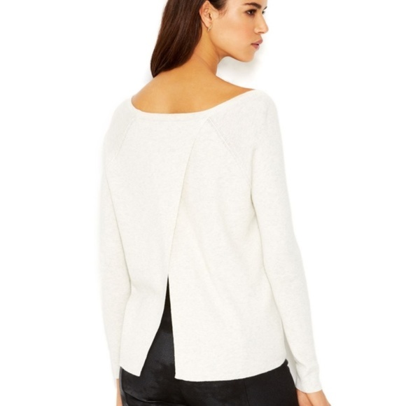 Rachel Roy Embellished White Beige Sweater Small - Picture 3 of 4